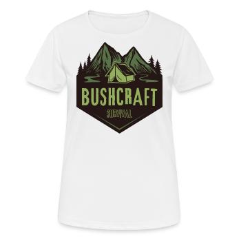 Bushcraft survival - Women's Breathable T-Shirt - white - Front - AI Model Female 172 dark (172cm)