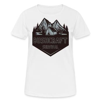 Survie en bushcraft - T-shirt respirant Femme - blanc - Devant - AI Model Female 172 dark (172cm)