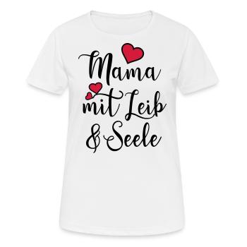 Stolze Mama Kind Sohn Tochter Kinder Mutterliebe - Frauen T-Shirt atmungsaktiv - Weiß - Vorne - AI Model Female 172 dark (172cm)