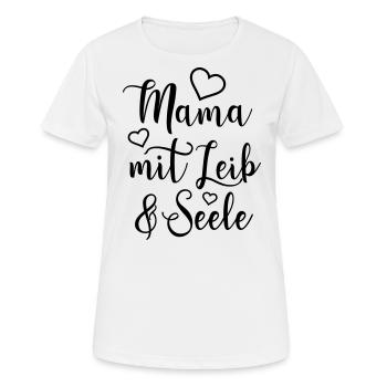 Vollblutmama Beste Mama Geschenk Liebe Seele Herz - Frauen T-Shirt atmungsaktiv - Weiß - Vorne - AI Model Female 172 dark (172cm)