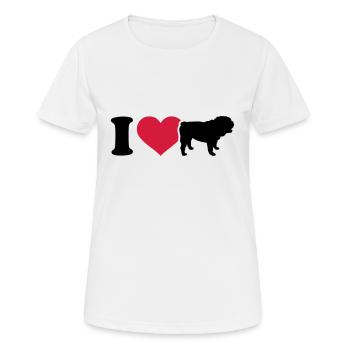 Bulldogge - Frauen T-Shirt atmungsaktiv - Weiß - Vorne - AI Model Female 172 dark (172cm)