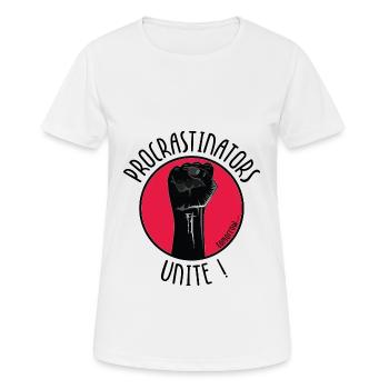 Procrastinators Unite ! tomorrow... - T-shirt respirant Femme - blanc - Devant - AI Model Female 172 dark (172cm)