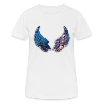 Galaxy Flügel Design - Frauen T-Shirt atmungsaktiv - Weiß - Vorne - AI Model Female 172 dark (172cm)