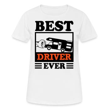 Campingbus Campingwagen Reisemobil Fahrer Camper - Frauen T-Shirt atmungsaktiv - Weiß - Vorne - AI Model Female 172 dark (172cm)