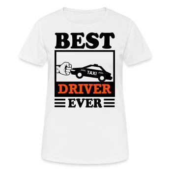 Taxi Taxifahrer Driver Best Transport - Frauen T-Shirt atmungsaktiv - Weiß - Vorne - AI Model Female 172 dark (172cm)