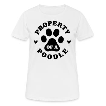 Propriété d’un caniche - T-shirt respirant Femme - blanc - Devant - AI Model Female 172 dark (172cm)