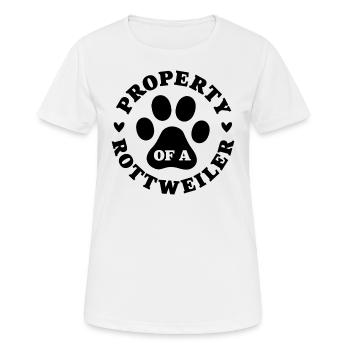Propriété d’un Rottweiler - T-shirt respirant Femme - blanc - Devant - AI Model Female 172 dark (172cm)