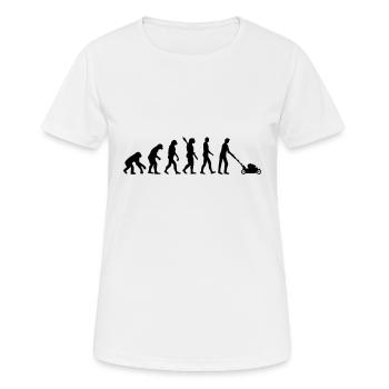 Évolution Tondeuse - T-shirt respirant Femme - blanc - Devant - AI Model Female 172 dark (172cm)