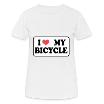 I love my bike - Women's Breathable T-Shirt - white - Front - AI Model Female 172 dark (172cm)