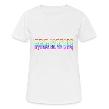 marvin rs rainbow - Women's Breathable T-Shirt - white - Front - AI Model Female 172 dark (172cm)