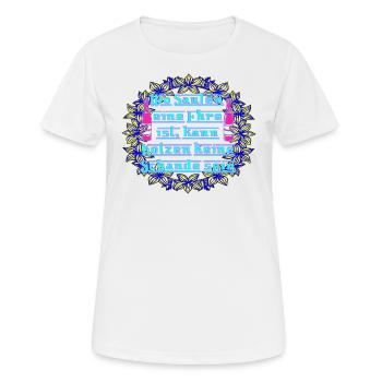 Feiern bis der Arzt kommt. - Frauen T-Shirt atmungsaktiv - Weiß - Vorne - AI Model Female 172 dark (172cm)