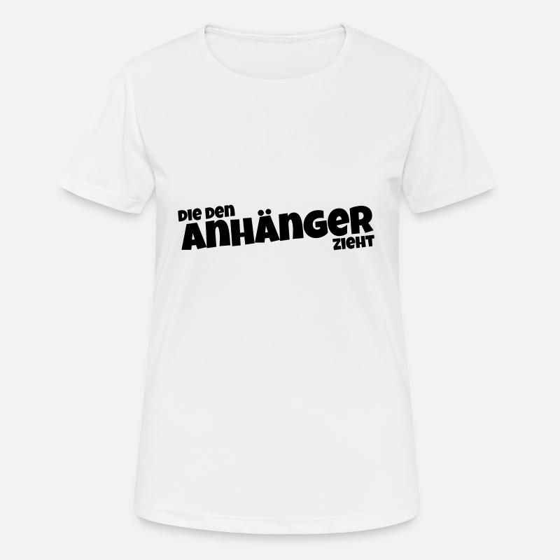 pulling the bike trailer - Women's Breathable T-Shirt - white