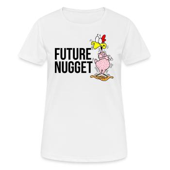 Poulet poulet poitrine nue cadeau drôle d'humour - T-shirt respirant Femme - blanc - Devant - AI Model Female 172 dark (172cm)
