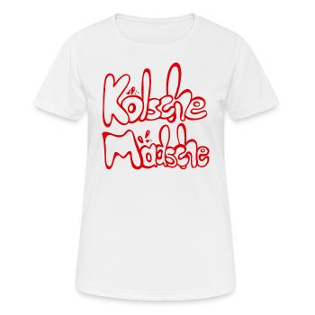 Kölsche Mädsche Kölner Mädchen Kölsch Mundart - Frauen T-Shirt atmungsaktiv - Weiß - Vorne - AI Model Female 172 dark (172cm)