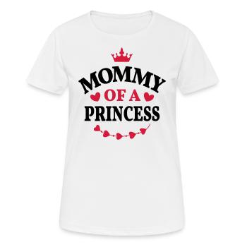 Maman d'un coeur cadeau princesse mère fille - T-shirt respirant Femme - blanc - Devant - AI Model Female 172 dark (172cm)