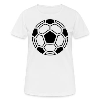 Football Mosaic (Ball Logo Symbol Pictogram / 1C) - Women's Breathable T-Shirt - white - Front - AI Model Female 172 dark (172cm)