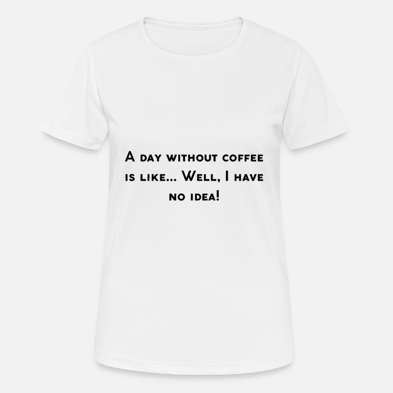 Funny café design - Women's Breathable T-Shirt - white