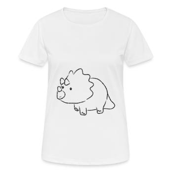 Triceratops - Women's Breathable T-Shirt - white - Front - AI Model Female 172 dark (172cm)