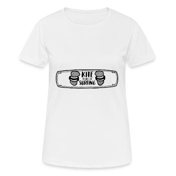 kitesurf - T-shirt respirant Femme - blanc - Devant - AI Model Female 172 dark (172cm)