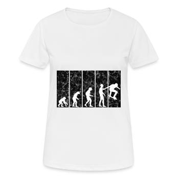 Skateboarder Skateboard Skater Skate Evolution - Women's Breathable T-Shirt - white - Front - AI Model Female 172 dark (172cm)