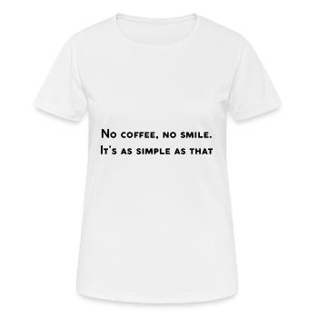 Funny Coffee Design - Women's Breathable T-Shirt - white - Front - AI Model Female 172 dark (172cm)