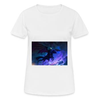 Night Rider – Schwarzer Pegasus - Frauen T-Shirt atmungsaktiv - Weiß - Vorne - AI Model Female 172 dark (172cm)