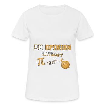 Mathe Physik Pi Zwiebel Onion Design Geschenkidee - Frauen T-Shirt atmungsaktiv - Weiß - Vorne - AI Model Female 172 dark (172cm)