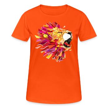roaring Lion - Women's Breathable T-Shirt - neon orange - Front - AI Model Female 172 dark (172cm)