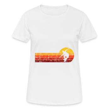 Skateboarder Skateboard Skater Skate Skateing - T-shirt respirant Femme - blanc - Devant - AI Model Female 172 dark (172cm)