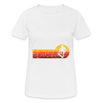 Skateboarder Skateboard Skater Skate Skateing - T-shirt respirant Femme - blanc - Devant - AI Model Female 172 dark (172cm)