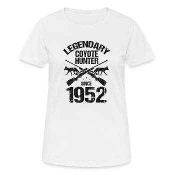 Conception de coyote pour les réacteurs de coyote - T-shirt respirant Femme - blanc - Devant - AI Model Female 172 dark (172cm)