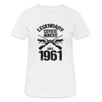 Conception de coyote pour les réacteurs de coyote - T-shirt respirant Femme - blanc - Devant - AI Model Female 172 dark (172cm)
