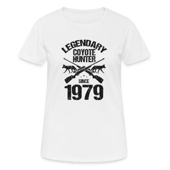Conception de coyote pour les réacteurs de coyote - T-shirt respirant Femme - blanc - Devant - AI Model Female 172 dark (172cm)