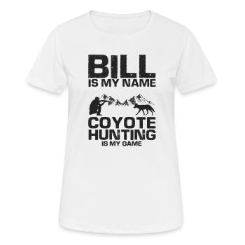 Conception de coyote pour les réacteurs de coyote - T-shirt respirant Femme - blanc - Devant - AI Model Female 172 dark (172cm)