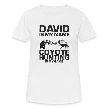 Conception de coyote pour les réacteurs de coyote - T-shirt respirant Femme - blanc - Devant - AI Model Female 172 dark (172cm)