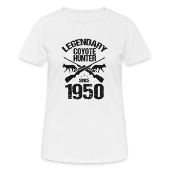 Conception de coyote pour les réacteurs de coyote - T-shirt respirant Femme - blanc - Devant - AI Model Female 172 dark (172cm)