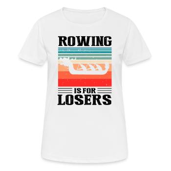 Course de bateaux chinois pour les entraîneurs de bateaux-dragons - T-shirt respirant Femme - blanc - Devant - AI Model Female 172 dark (172cm)