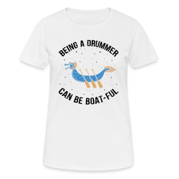 Drachenboot und Drachenboot Crew - Frauen T-Shirt atmungsaktiv - Weiß - Vorne - AI Model Female 172 dark (172cm)