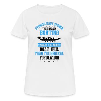 Drachenboot Trainer und Drachenboot - Frauen T-Shirt atmungsaktiv - Weiß - Vorne - AI Model Female 172 dark (172cm)