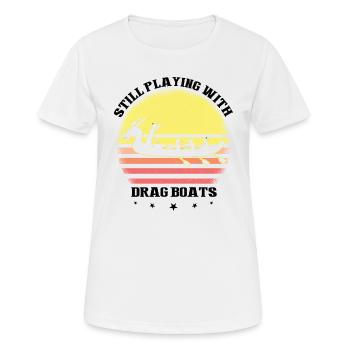 Drachenboot Trainer und Drachenboot - Frauen T-Shirt atmungsaktiv - Weiß - Vorne - AI Model Female 172 dark (172cm)