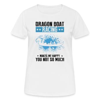 Drachenboot Trainer und Drachenboot - Frauen T-Shirt atmungsaktiv - Weiß - Vorne - AI Model Female 172 dark (172cm)