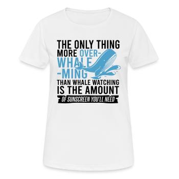 Orca Beobachtung für Buckelwale und Meerwale - Frauen T-Shirt atmungsaktiv - Weiß - Vorne - AI Model Female 172 dark (172cm)