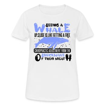 Meeressäuger für Orca-Beobachtung und Buckelwal - Frauen T-Shirt atmungsaktiv - Weiß - Vorne - AI Model Female 172 dark (172cm)