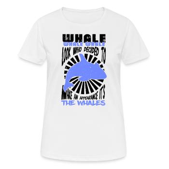 Citation de baleine pour le rorqual bleu et le béluga - T-shirt respirant Femme - blanc - Devant - AI Model Female 172 dark (172cm)