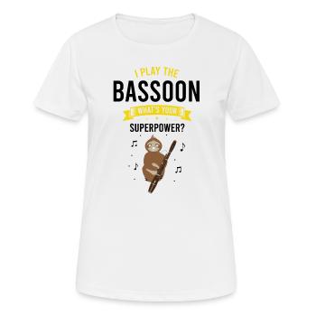 Bassoonist design for woodwind orchestra - Women's Breathable T-Shirt - white - Front - AI Model Female 172 dark (172cm)