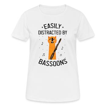 Woodwind instrument and bassoon wind instrument - Women's Breathable T-Shirt - white - Front - AI Model Female 172 dark (172cm)
