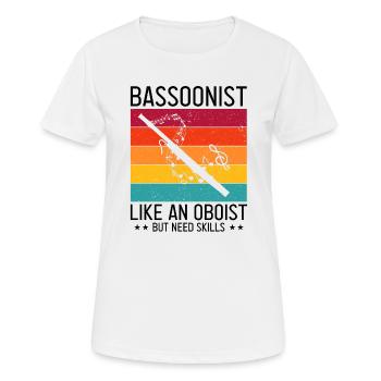 Bassoonist design for woodwind orchestra - Women's Breathable T-Shirt - white - Front - AI Model Female 172 dark (172cm)