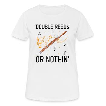 Woodwind instrument and bassoon wind instrument - Women's Breathable T-Shirt - white - Front - AI Model Female 172 dark (172cm)