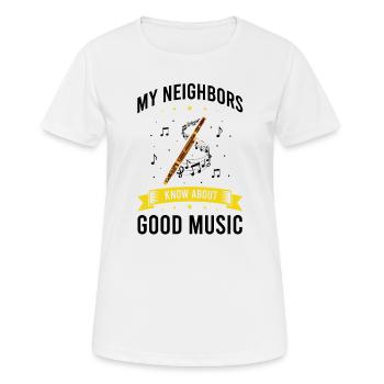 Orchestra and woodwind instrument - Women's Breathable T-Shirt - white - Front - AI Model Female 172 dark (172cm)