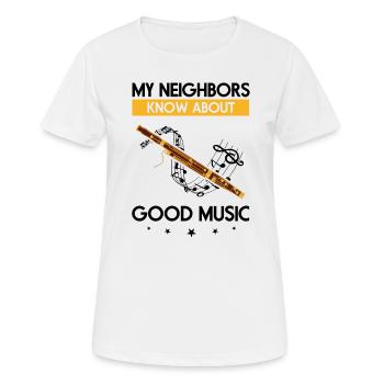 Woodwind instrument and bassoon Wind instrument - Women's Breathable T-Shirt - white - Front - AI Model Female 172 dark (172cm)